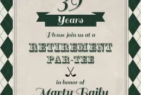 Retirement Flyer Template Word Free (1st Magnificent Design)