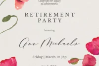 Retirement Party Flyer Template Word Free (2nd Main Idea)