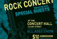 Rock Band Poster Template Free (3rd Skyrocket Design)