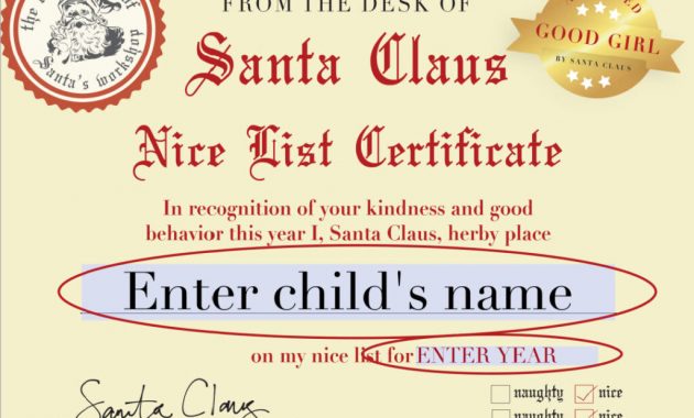 santa's nice list certificate template, santa's nice list certificate printable, santa good list certificate free, santa claus nice list certificate, nice list certificate template free, personalised nice list certificate, blank santa nice list certificates, free nice certificate from santa