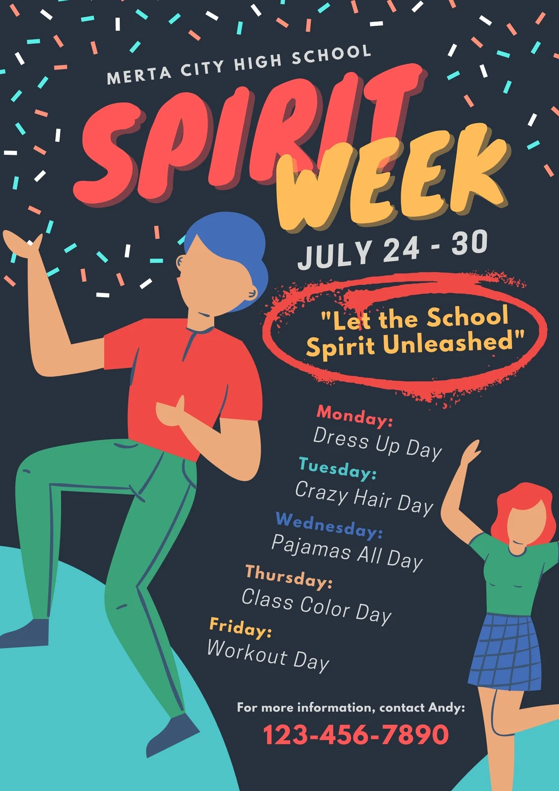 School Spirit Week Flyer Template Free Customizable (1st Awesome Design) spirit week flyer template word, free spirit week flyer template, editable virtual spirit week flyer, school spirit week flyer template, holiday spirit week flyer template free, christmas spirit week flyer template, editable spirit week flyer, spirit week poster template, spirit week flyer ideas