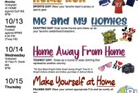 School Spirit Week Flyer Template Word Format Free (4th Fresh Design)