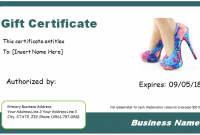 Shopping Trip Gift Certificate Template Free (1st Fantastic Design)