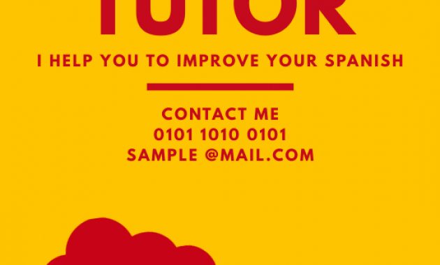 spanish tutoring flyer template, spanish tutor flyer, tutoring flyers made by teachers, education advertisement sample, tutor flyer template free, tutoring flyer template word