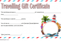 Travel Agency Gift Certificate Design Free (1st Editable Template)