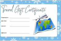 Travel Agency Gift Certificate Design Free (4th Editable Template)