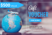 Travel Voucher Gift Certificate Template Free Printable (1st Best Option)