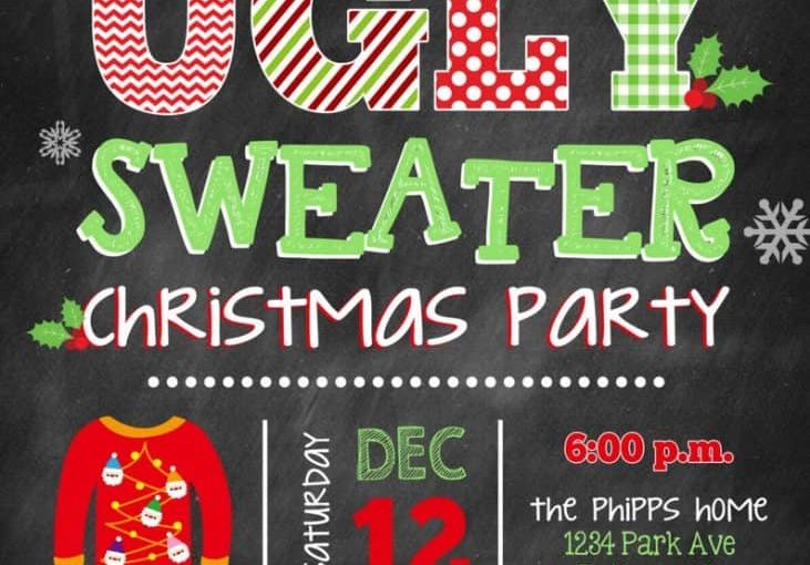 Ugly Christmas Sweater Party Flyer Template Free (9+ Amazing Designs)