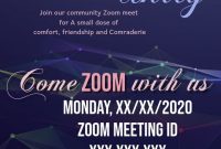 Zoom Meeting Poster Template Free (3rd Simple Design Idea)
