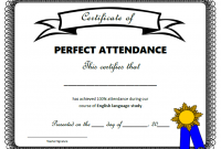 100% Attendance Certificate Template Free (1st Perfect Design)