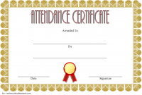 2nd Perfect Attendance Certificate Template Microsoft Word Free