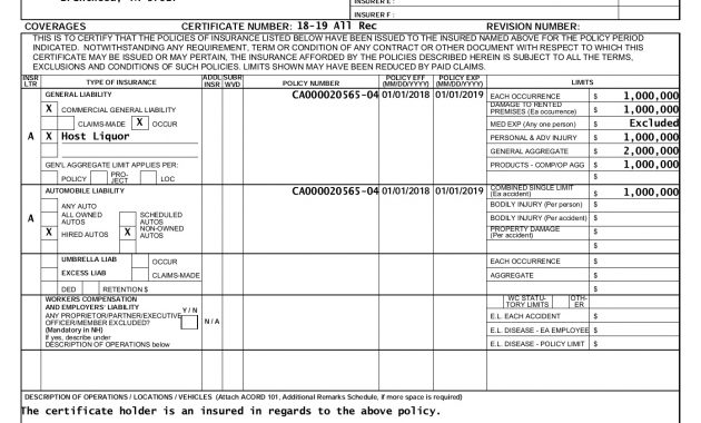 certificate of insurance acord form 25, acord certificate of liability insurance, acord 25 certificate of liability insurance, certificate of liability insurance form, printable certificate of liability insurance form, acord 25 - certificate of insurance (adobe fillable form), blank certificate of insurance form