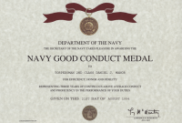 Army Good Conduct Medal Certificate Free Printable (3rd Official Design)