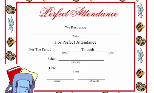 free printable perfect attendance award certificate, perfect attendance award template free, best attendance award certificate, certificate of attendance template word, employee perfect attendance award, free editable certificates of attendance, free printable attendance certificates