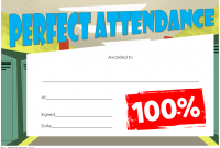 Best in Attendance Certificate Template Word Free (2nd 100% Design)
