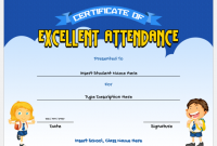 Certificate for Perfect Attendance in School Free (4th Top Doc Format)