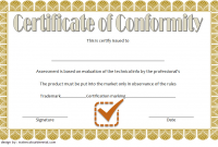 Certificate of Conformance Template Word Free (2nd Declaration Format)
