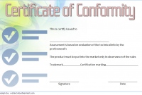 Certificate of Conformance Template Word Free (3rd Declaration Format)