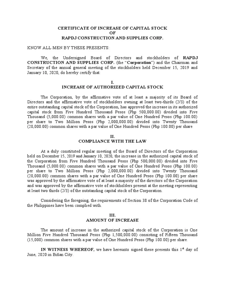 certificate of increase of capital stock template, printable corporate stock certificate blank, stock certificate philippines sample, share certificate template excel, certificate of increase of capital stock form, certificate of increase of capital stock sec, capital stock certificate template, stock certificate template free download