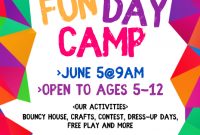 Day Camp Flyer Template Free Printable (4th Magnificent Design)