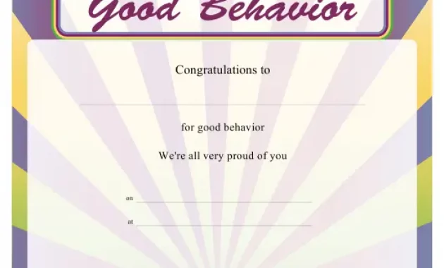 free printable good behavior certificate, certificate of good behavior template, moving up certificate template free, good conduct award certificate, good behavior certificate printable, good behavior certificates free, good manners certificate