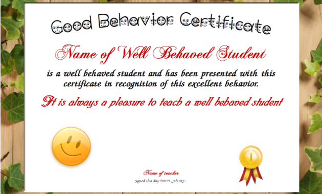 free printable good behavior certificate, certificate of good behavior template, moving up certificate template free, good conduct award certificate, good behavior certificate printable, good behavior certificates free, good manners certificate