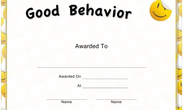 free printable good behavior certificate, certificate of good behavior template, moving up certificate template free, good conduct award certificate, good behavior certificate printable, good behavior certificates free, good manners certificate