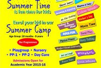 Free Summer Camp Flyer Template Word Format (2nd Beautiful Design)