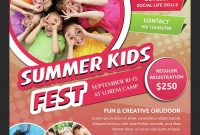 Kids Summer Camp Flyer Template Free (1st Wonderful Design)