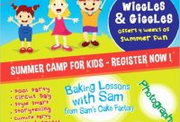 Kids Summer Camp Flyer Template Free (3rd Wonderful Design)