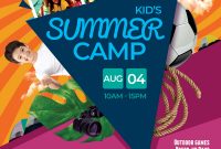 Kids Summer Camp Flyer Template Free (4th Wonderful Design)
