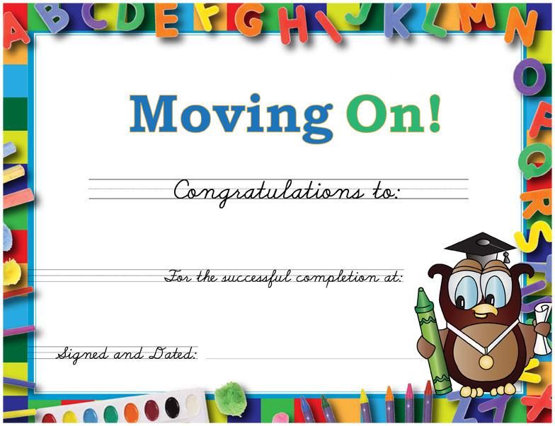 Moving Up Certificate Template Free Printable 1st PDF Format Two