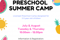 Preschool Summer Camp Flyer Free Printable (2nd Extraordinary Design)