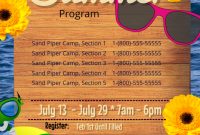 Summer Program Flyer Template Free Printable (2nd Fabulous Design)