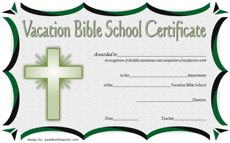 VBS Attendance Certificate Free Printable (9+ Current Designs)