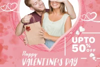 Valentine Day Sale Flyer PSD Template Free (3rd Amazing Design)