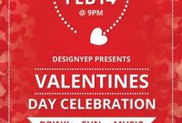 Valentine’s Day Event Flyer Template Free (2nd Lovely Design)