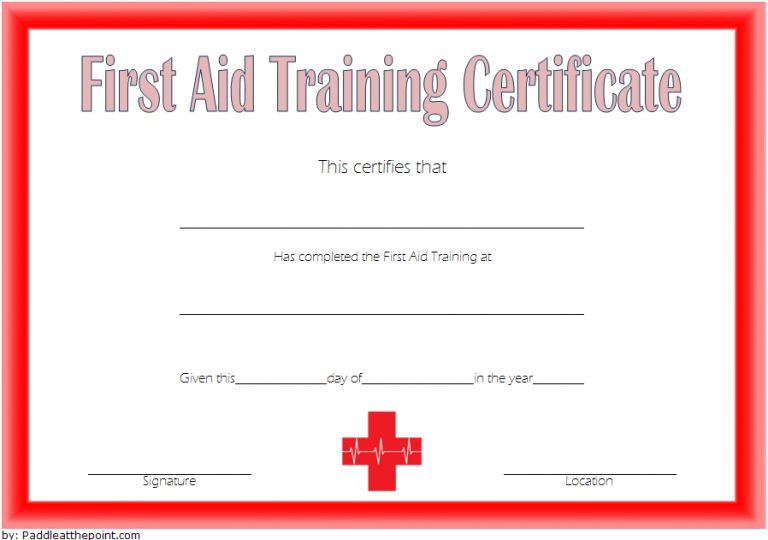 CPR and First Aid Certificate Template Free (7 POWERFUL Designs)