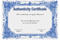 Certificate of Authenticity for Gold Jewelry Template (1st Official Format)