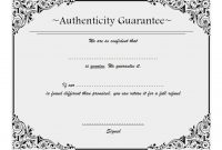 Certificate of Authenticity for Gold Jewelry Template (3rd Official Format)