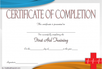 Free Blank CPR First Aid Certificate Template (1st Best Completion Design)
