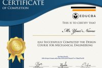 Free Printable Industrial Training Certificate for Mechanical Engineering (2nd Official Template Design)