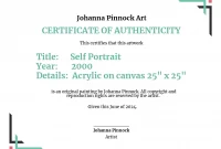 Limited Edition Print Certificate of Authenticity Template Free (3rd BEST Idea)