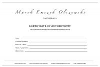 Photo Certificate of Authenticity Template Free (1st BEST Printable Format)