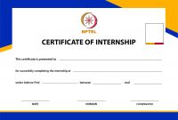 Professional Industrial Training Certificate Format Word Download (3rd Internship Program Template)