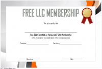 LLC Membership Certificate Template Word (1st FREE Customizable Format)