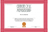 LLC Membership Interest Certificate Template FREE (1st Formal Design)