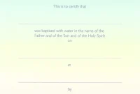 Baby Baptism Certificate Template (2nd Free Best Option)