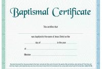 Baptismal Certificate Template Word (1st Free Fillable Format)