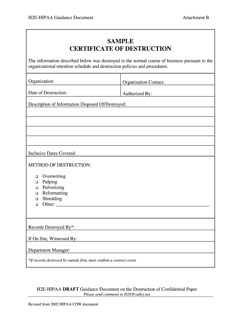 Certificate of Document Destruction Template (2nd Main Design Example) certificate of destruction template, certificate of data destruction template, certificate of product destruction template, certificate of destruction food template, certificate of destruction scrap metal template, certificate of destruction shredding template, certificate of hard drive destruction template, certificate of document destruction template, vehicle certificate of destruction template
